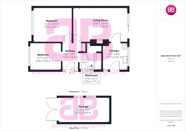 Floor Plan Image for 2 Bedroom Semi-Detached Bungalow for Sale in Little Ham Lane, Monks Risborough - NO UPPER CHAIN!