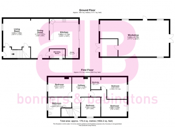 Floor Plan Image for 4 Bedroom Semi-Detached House for Sale in Grange Cottages, Saunderton - NO ONWARD CHAIN!