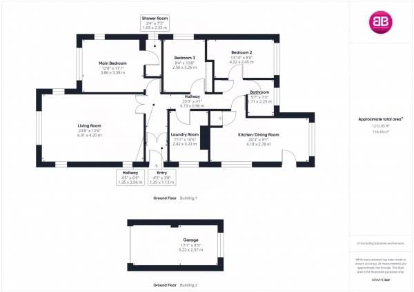 Floor Plan Image for 3 Bedroom Detached Bungalow for Sale in Chestnut Way, Princes Risborough