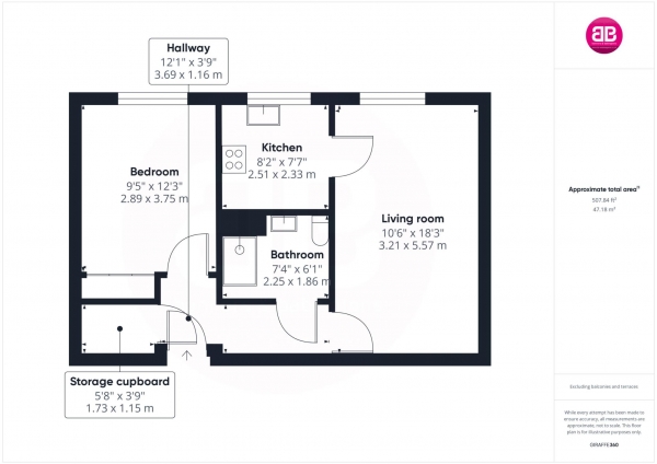 Floor Plan Image for 1 Bedroom Apartment for Sale in Chiltern Lodge, Princes Risborough