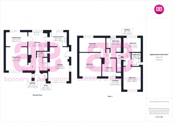 Floor Plan Image for 5 Bedroom Detached House for Sale in Roundlands, Lacey Green - NO ONWARD CHAIN