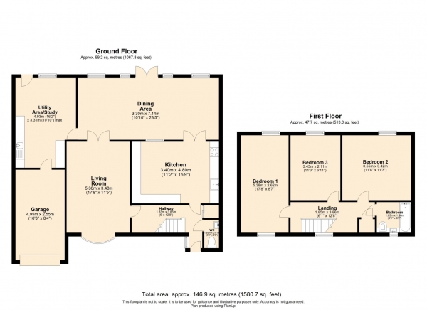 Floor Plan Image for 3 Bedroom Semi-Detached House for Sale in Oak Road, Princes Risborough - IDEAL FAMILY HOME