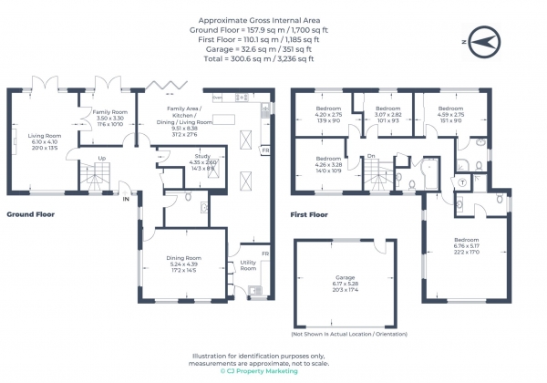 Floor Plan Image for 5 Bedroom Detached House for Sale in Garden Close, Halton - Private Road