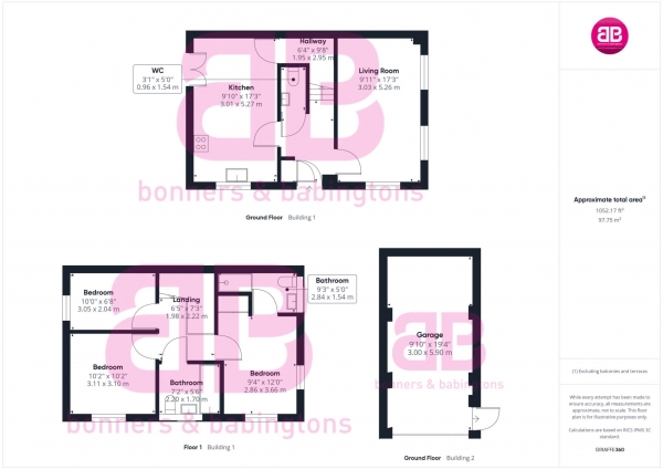 Floor Plan Image for 3 Bedroom Detached House for Sale in Harrow Road, Longwick - STUNNING THREE BEDROOM MODERN HOME