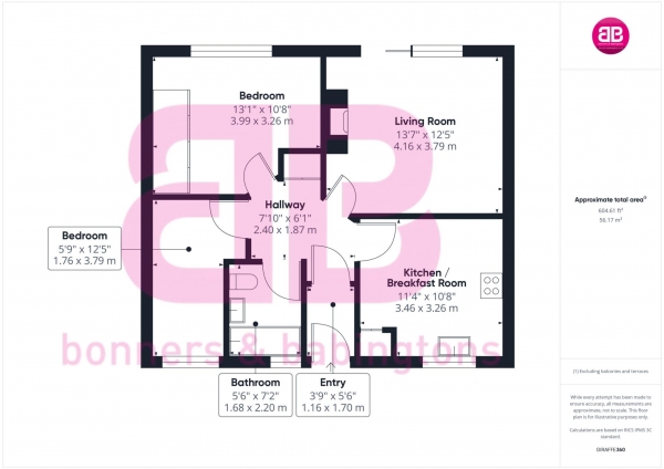 Floor Plan Image for 2 Bedroom Bungalow for Sale in Forest Close, Princes Risborough