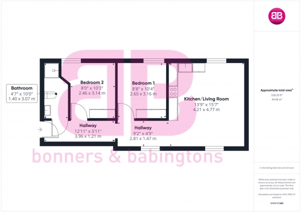 Floor Plan Image for 2 Bedroom Apartment for Sale in Longwick - STUNNING CONTEMPORARY INTERIOR