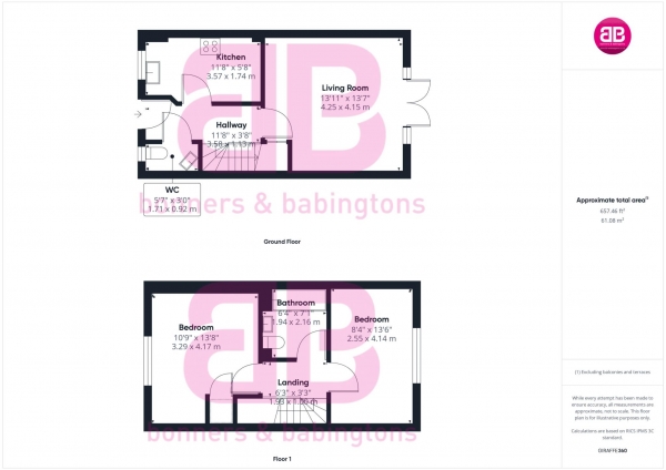 Floor Plan Image for 2 Bedroom Terraced House for Sale in Millway Furlong, Haddenham - IDEAL FIRST HOME