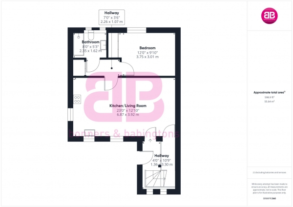 Floor Plan Image for 1 Bedroom Apartment for Sale in Buchanan House, Princes Risborough - VIRTUAL TOUR AVAILABLE