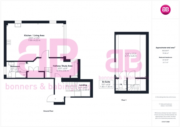 Floor Plan Image for 1 Bedroom Apartment for Sale in Buchanan House, Princes Risborough - VIRTUAL TOUR AVAILABLE