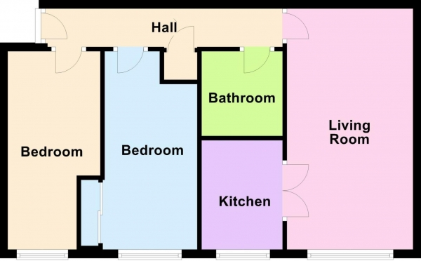 Floor Plan Image for 2 Bedroom Flat for Sale in Sutton Coldfield