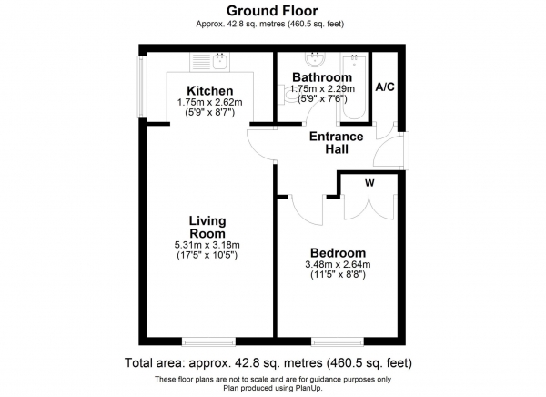 Floor Plan Image for 1 Bedroom Apartment for Sale in Archway House, Caversham, Reading