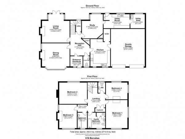 Floor Plan Image for 4 Bedroom Detached House for Sale in St Barnabas Road, Emmer Green, Reading