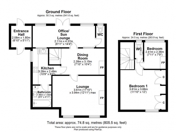 Floor Plan Image for 2 Bedroom End of Terrace House for Sale in Gosbrook Road, Reading