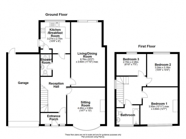 Floor Plan Image for 3 Bedroom Semi-Detached House for Sale in Woodcote Road, Caversham Heights, Reading