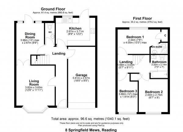 Floor Plan Image for 3 Bedroom Link Detached House for Sale in Springfield Mews, Emmer Green,Reading