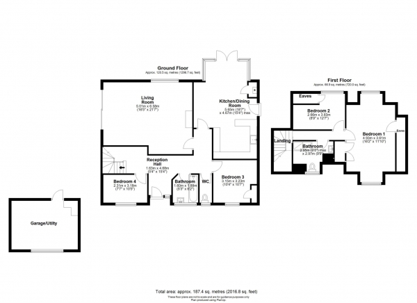 Floor Plan Image for 4 Bedroom Detached House for Sale in Wingfield, Caversham,Tokers Green Lane, Tokers Green, Nr Reading,