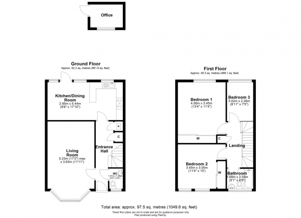 Floor Plan Image for 3 Bedroom End of Terrace House for Sale in Grosvenor Road, Caversham