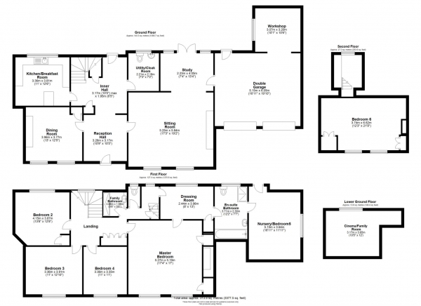 Floor Plan for 5 Bedroom Semi-Detached House for Sale in Church Road, Caversham, Caversham, RG4, 7AG - Guide Price &pound1,195,000