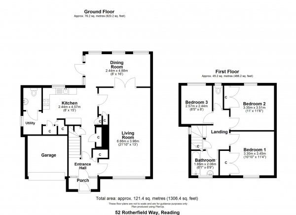 Floor Plan Image for 3 Bedroom Semi-Detached House for Sale in Rotherfield Way, Emmer Green