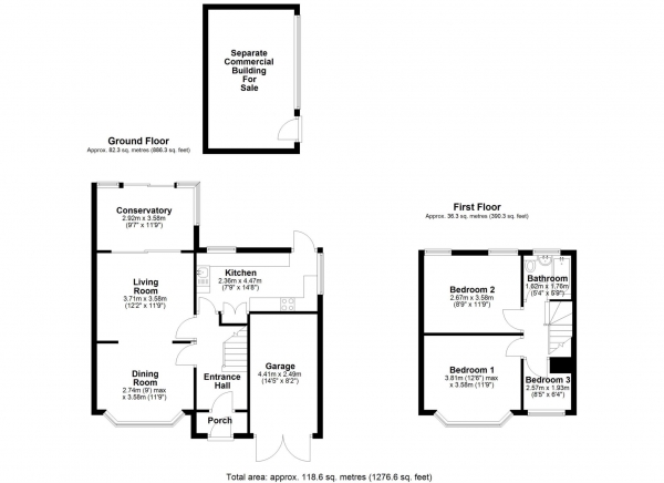 Floor Plan Image for 3 Bedroom Semi-Detached House for Sale in Grove Road, Emmer Green