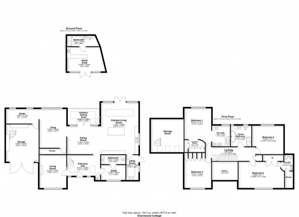 Floor Plan Image for 4 Bedroom Detached House for Sale in Upper Warren Avenue, Caversham Heights, Reading