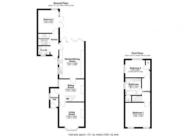 Floor Plan Image for 3 Bedroom Semi-Detached House for Sale in St Johns Road, Caversham