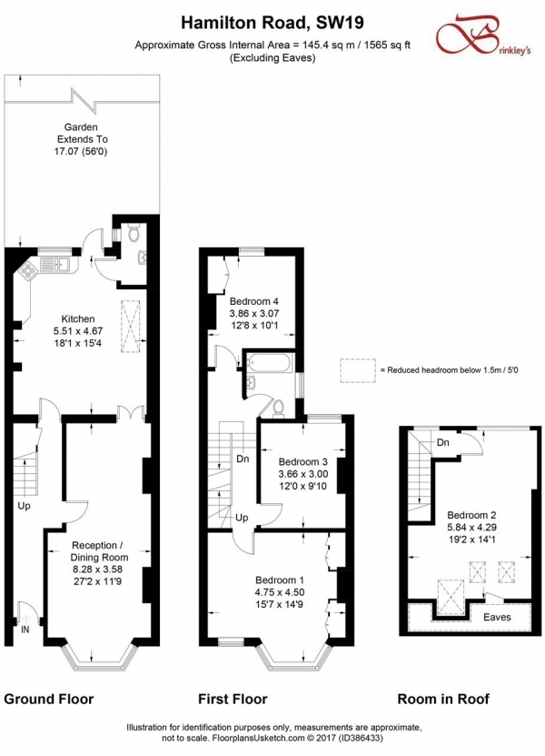 Floor Plan Image for 4 Bedroom Terraced House for Sale in Hamilton Road, Wimbledon