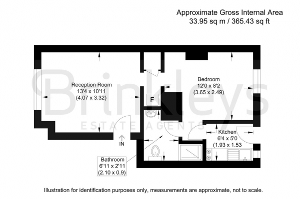 Floor Plan Image for 1 Bedroom Apartment to Rent in Strathville Road, London