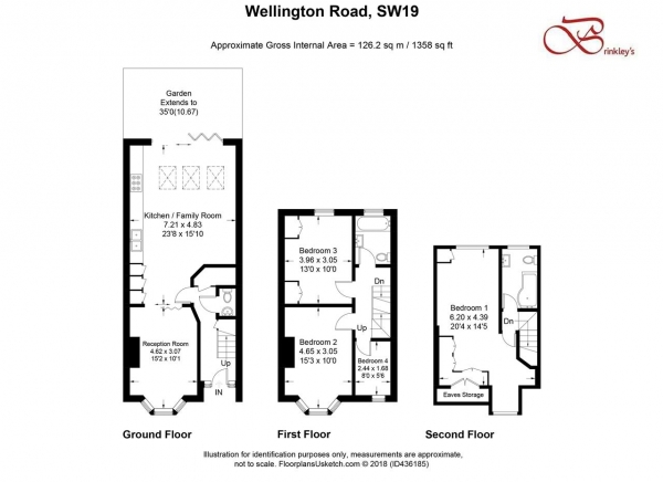 Floor Plan Image for 4 Bedroom Terraced House for Sale in Wellington Road, London