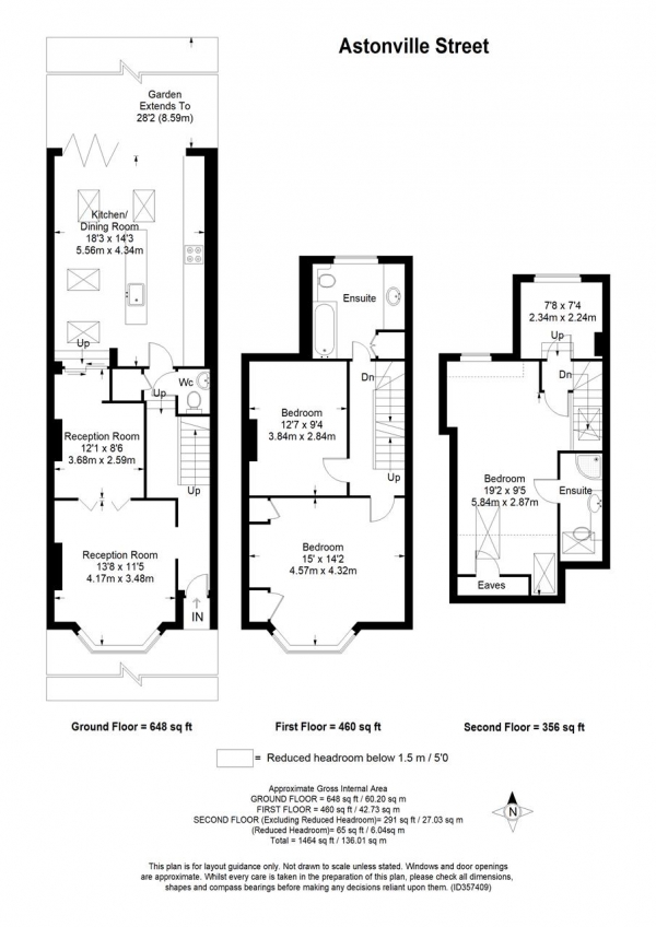 Floor Plan Image for 4 Bedroom Terraced House for Sale in Astonville Street, Southfields