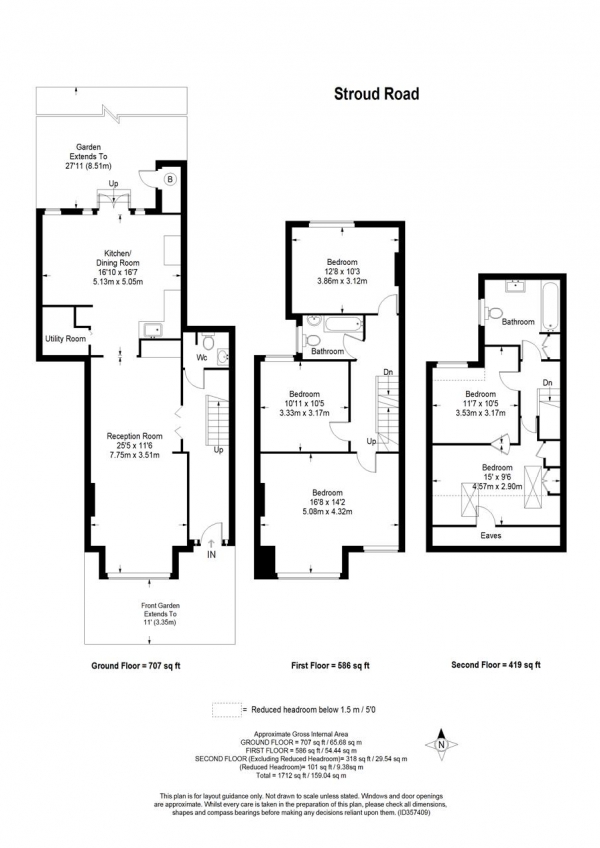 Floor Plan Image for 5 Bedroom Terraced House for Sale in Stroud Road, Wimbledon Park