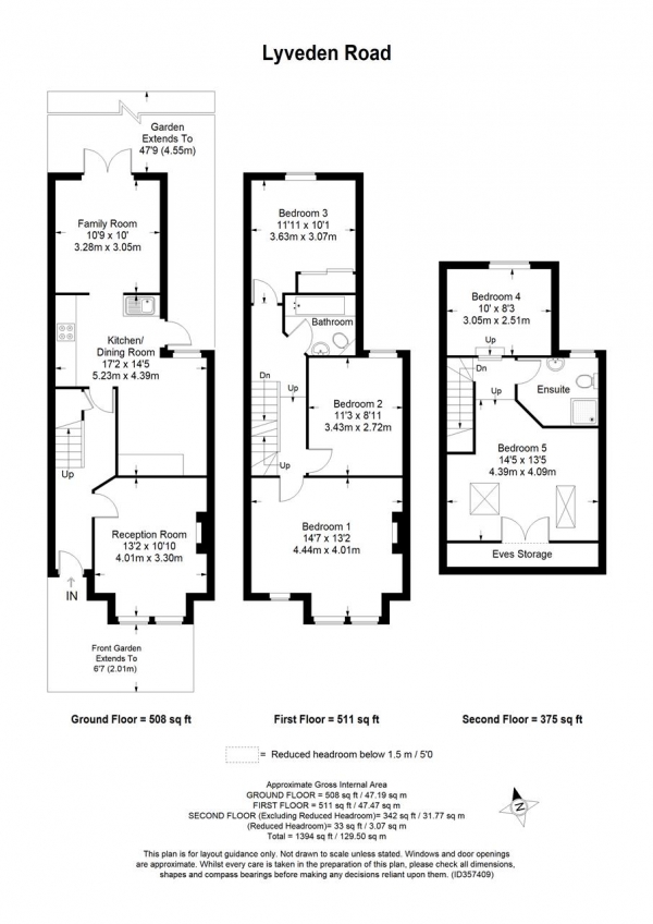 Floor Plan Image for 5 Bedroom End of Terrace House for Sale in Lyveden Road, Colliers Wood