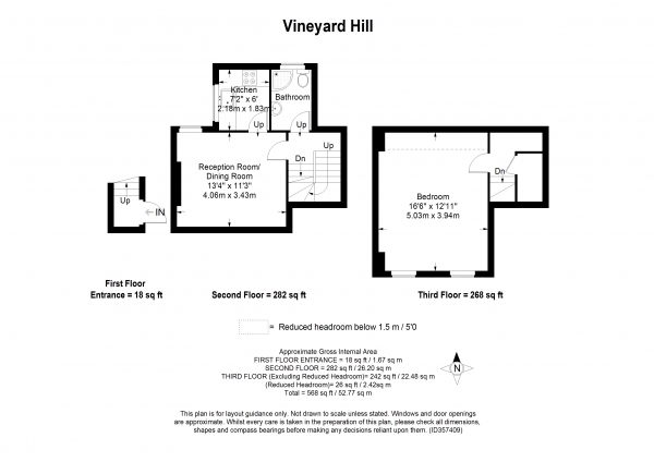 Floor Plan Image for 1 Bedroom Apartment to Rent in Vineyard Hill Road, Wimbledon