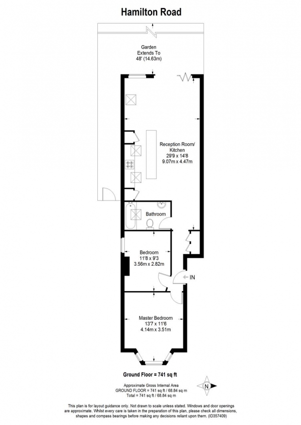 Floor Plan Image for 2 Bedroom Apartment for Sale in Hamilton Road, Wimbledon