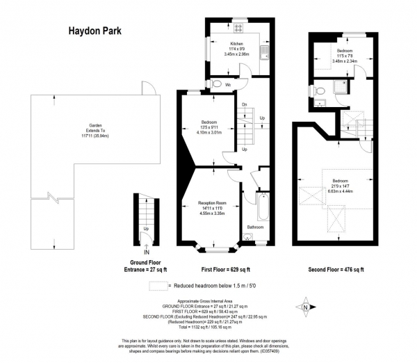 Floor Plan Image for 3 Bedroom Maisonette for Sale in Haydon Park Road, Wimbledon