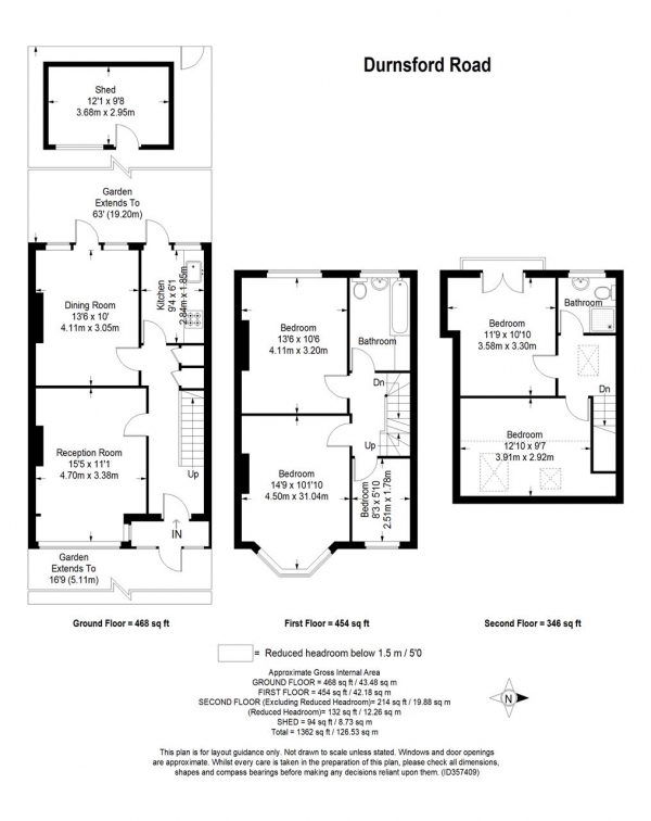 Floor Plan Image for 5 Bedroom Terraced House for Sale in Durnsford Road, Wimbledon Park