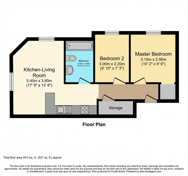 Floor Plan Image for 2 Bedroom Apartment for Sale in Hamilton Road, London