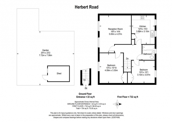 Floor Plan Image for 2 Bedroom Apartment for Sale in Herbert Road, London