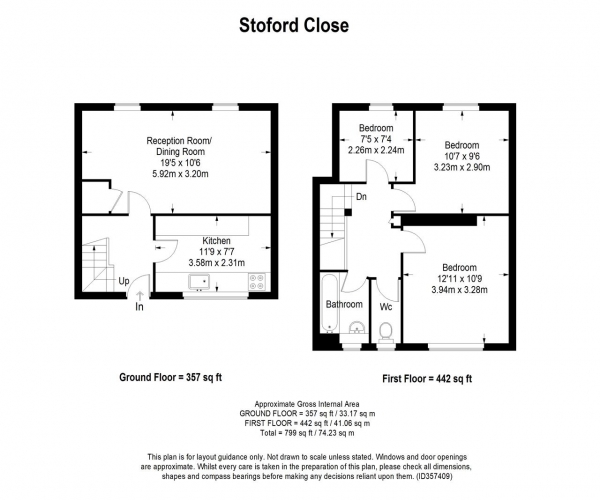 Floor Plan Image for 3 Bedroom Apartment for Sale in Stoford Close, Southfields