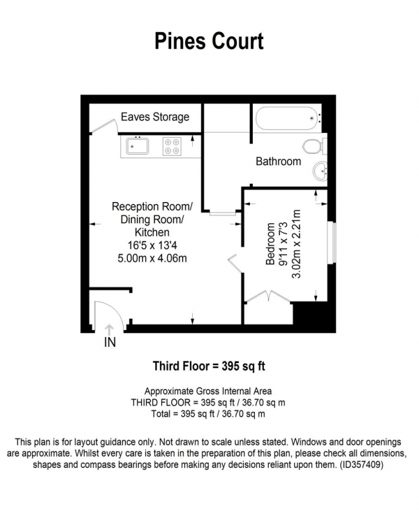 Floor Plan Image for 1 Bedroom Apartment for Sale in Pines Court, 48 Victoria Drive, Southfields