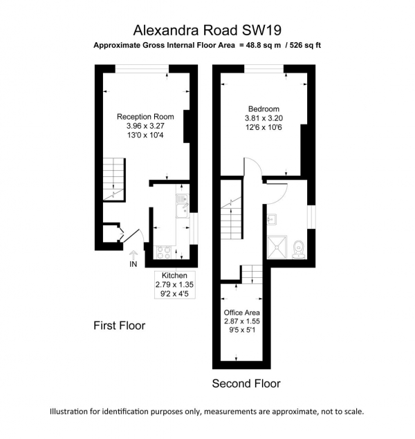 Floor Plan Image for 1 Bedroom Maisonette for Sale in Alexandra Road, London