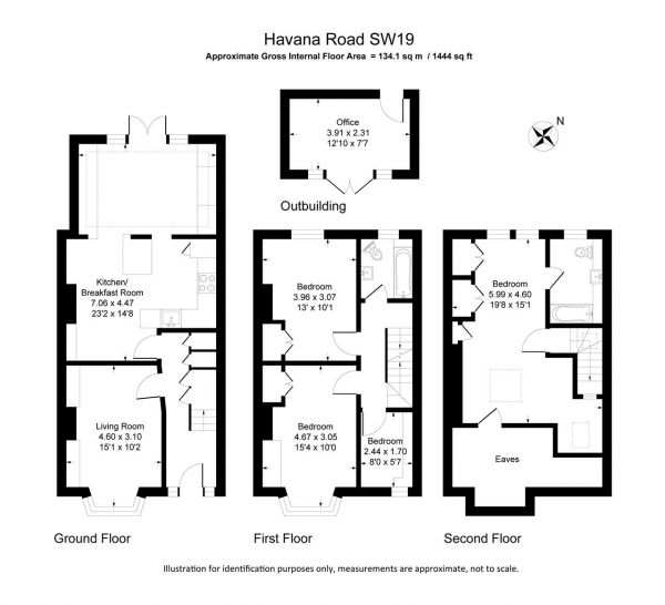 Floor Plan Image for 4 Bedroom Terraced House for Sale in Havana Road, London