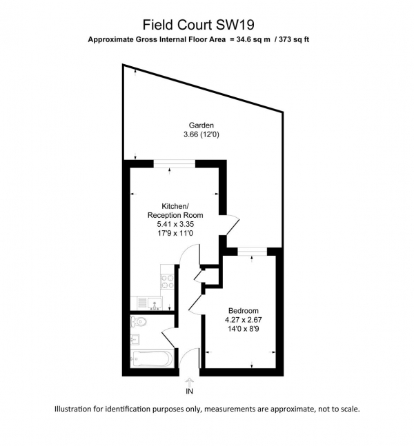 Floor Plan Image for 1 Bedroom Apartment for Sale in Field Court, 3 Wellington Road, Wimbledon Park