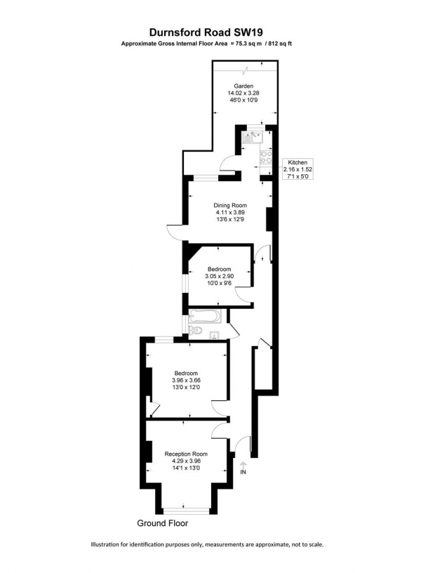 Floor Plan Image for 3 Bedroom Apartment for Sale in Durnsford Road, Wimbledon Park