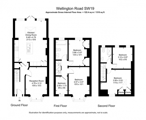 Floor Plan Image for 5 Bedroom Terraced House for Sale in Wellington Road, London