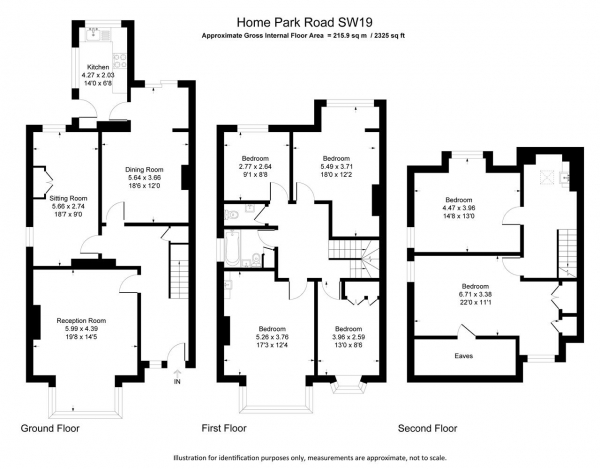 Floor Plan Image for 6 Bedroom Semi-Detached House for Sale in Home Park Road, Wimbledon Park