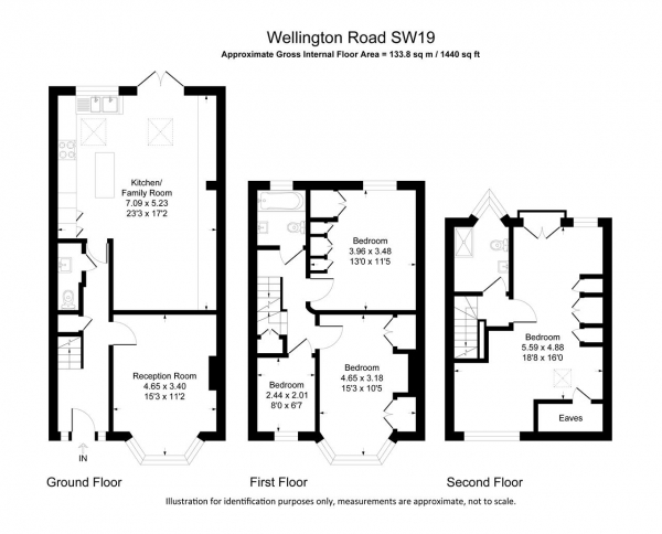 Floor Plan Image for 4 Bedroom Terraced House to Rent in Wellington Road, London