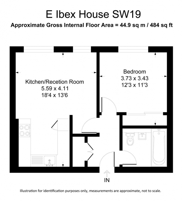 Floor Plan Image for 1 Bedroom Apartment for Sale in Flat A, Ibex House, 166 Arthur Road, Wimbledon Park