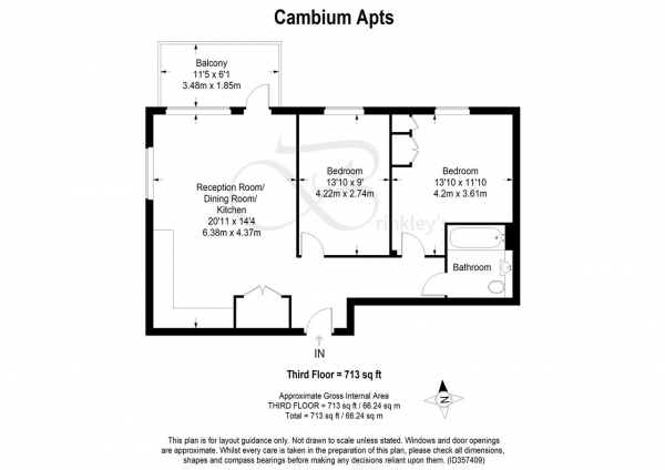 Floor Plan Image for 2 Bedroom Apartment for Sale in Cambium Apartments, London