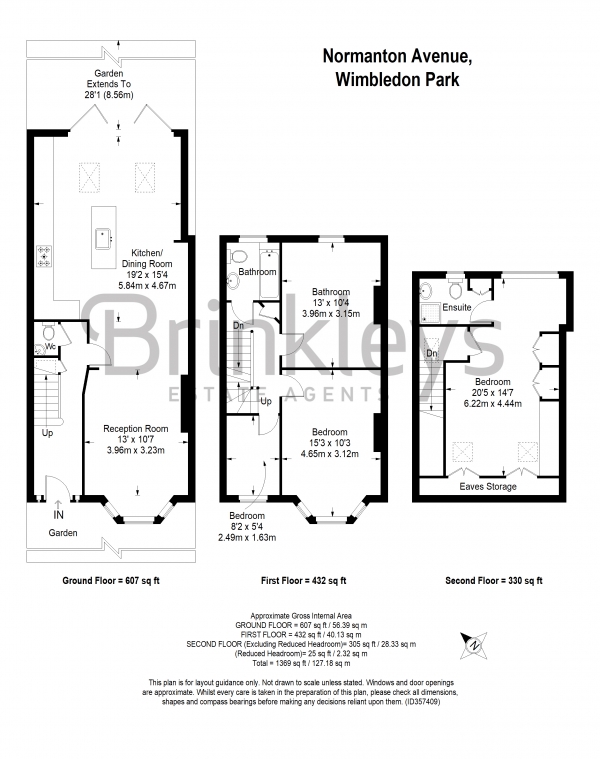 Floor Plan Image for 4 Bedroom Terraced House to Rent in Normanton Avenue, London